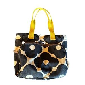 Orla Kiely Tote Bag Womens Floral Canvas Target Collaboration Yellow Handles
